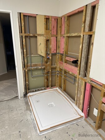 Install shower tray