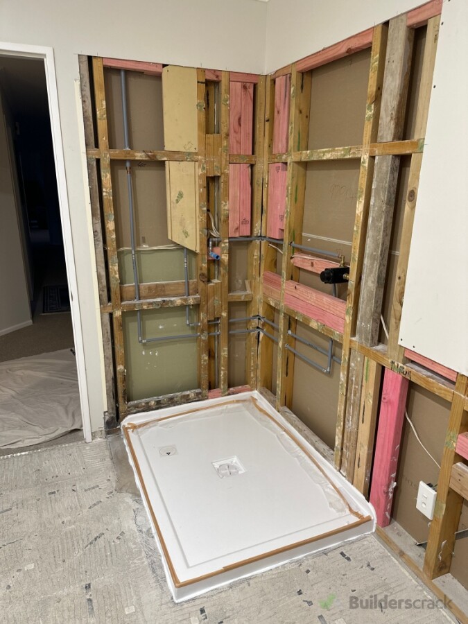 Install shower tray