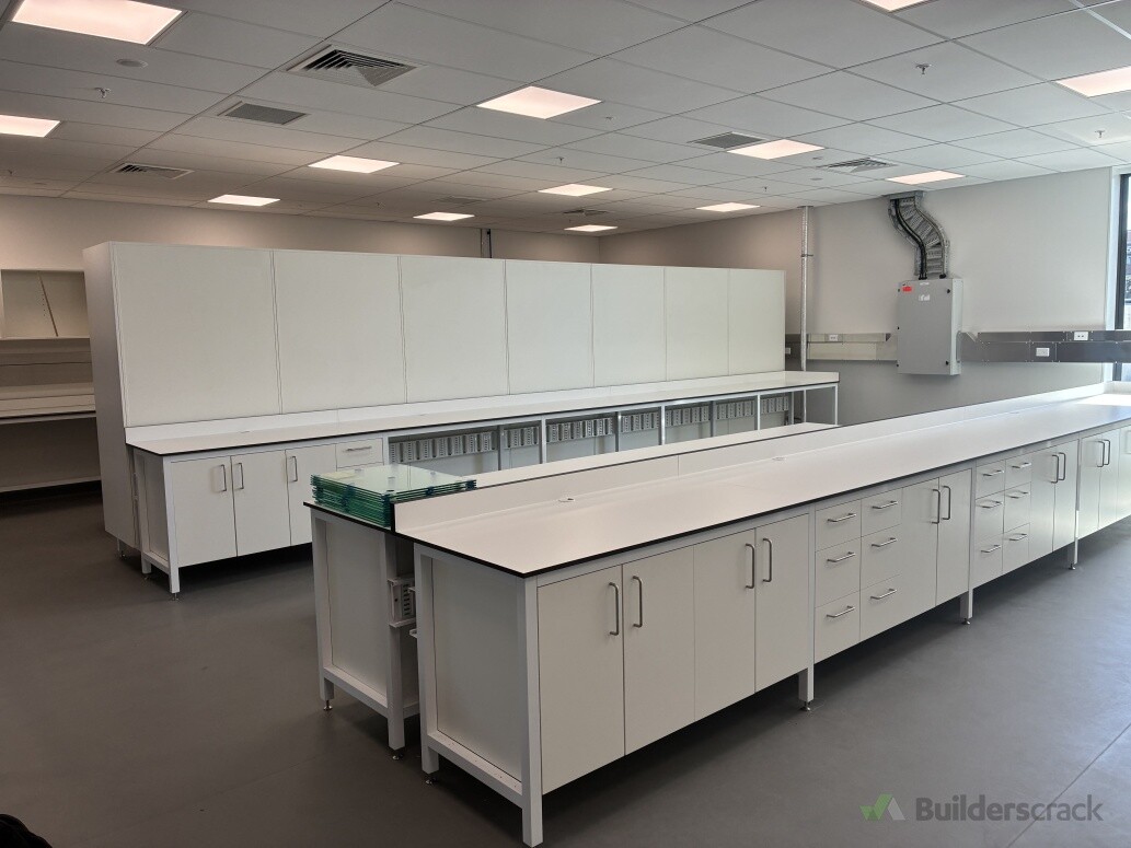 Labratory Cabinets And Bench Top Install.