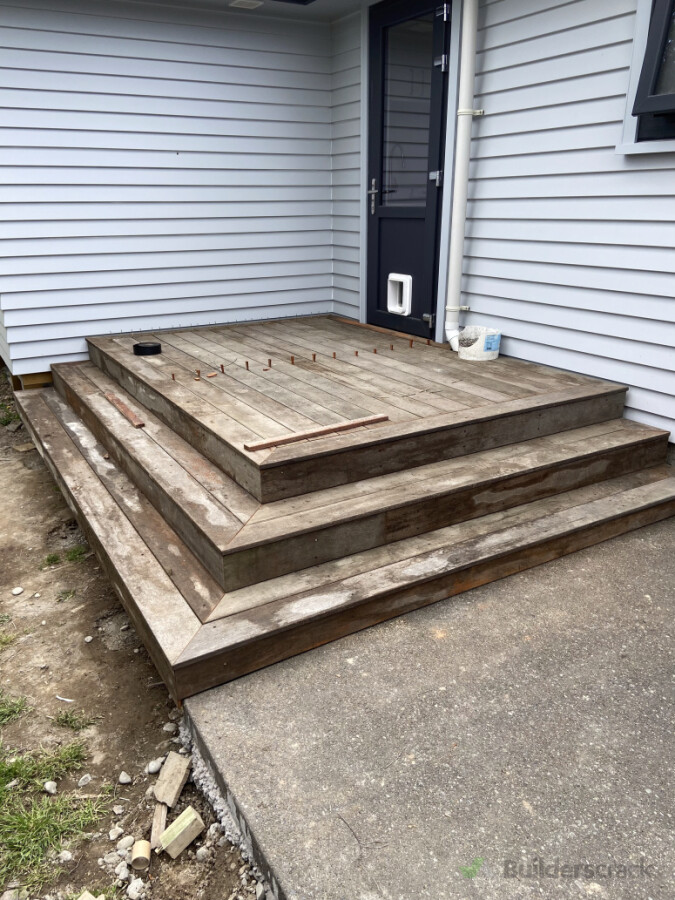 New Deck With Reclaimed Kwila Decking.