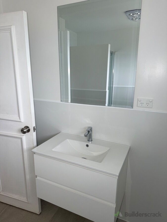 New vanity and mirror