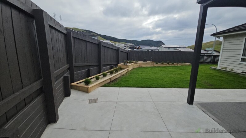 New Pergola, raised garden bad and hydroseeding grass
