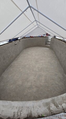 Pool Stripped Back to Substrate