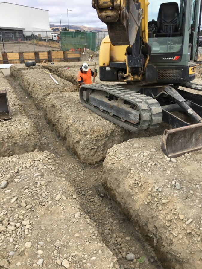 Excavation for drainage
