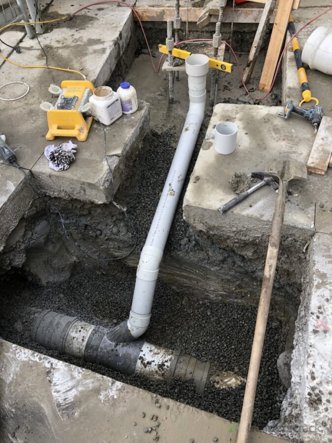 Concrete cutting and drain connections