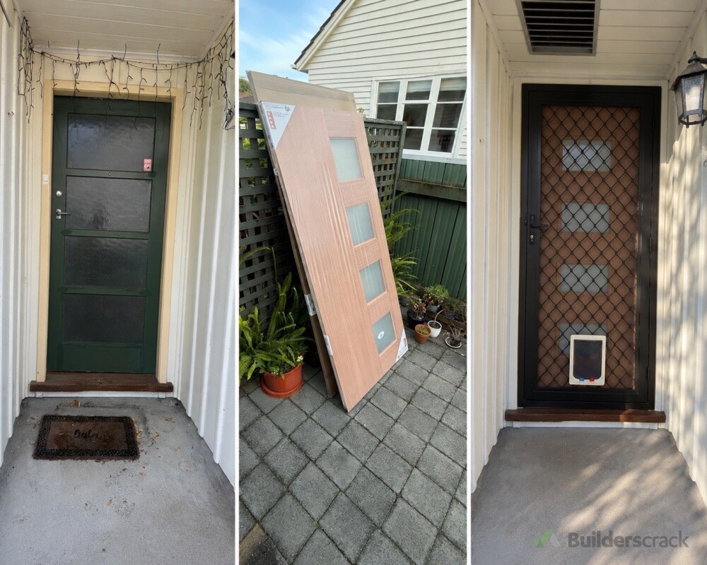 Front door and safety door installation