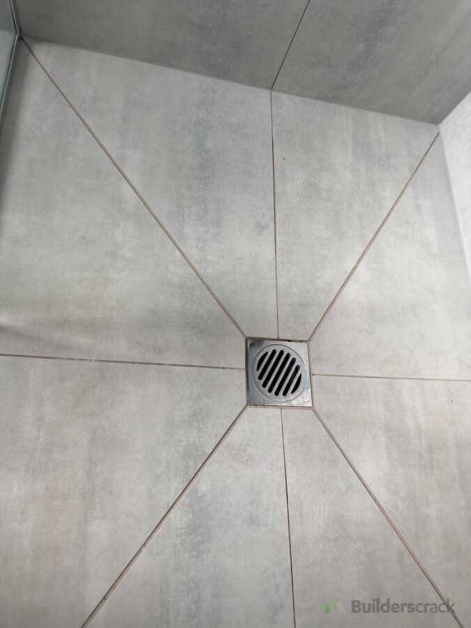 Before Regrout shower base