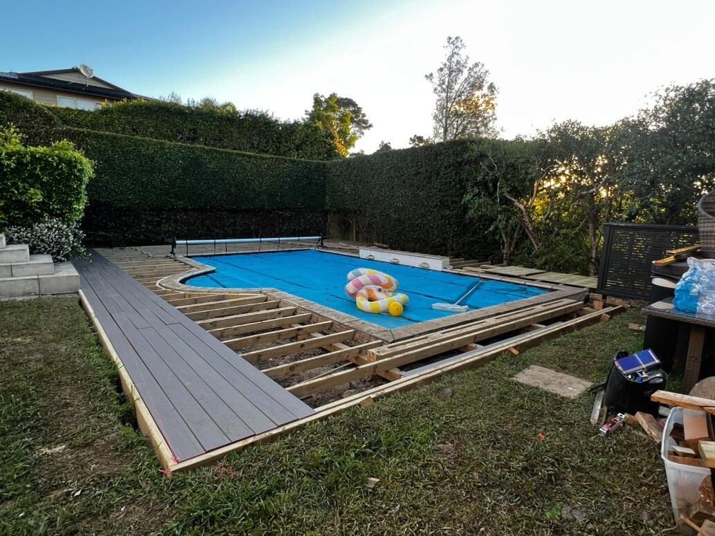 Framing finished and new decking starts