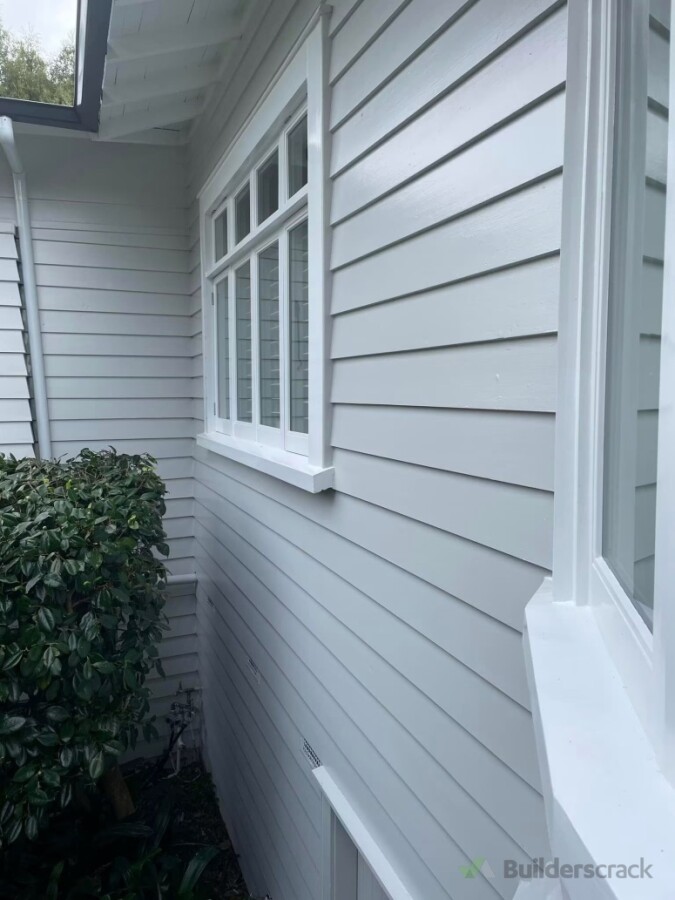 Exterior weatherboard house painting
