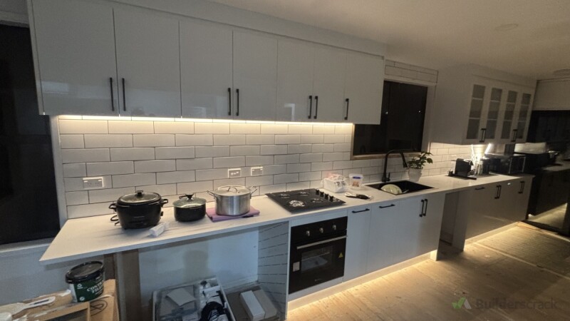 Fully strip and reinstall the beautiful designer.  kitchen, the customer was over the moon and finally had her own space to entertain.