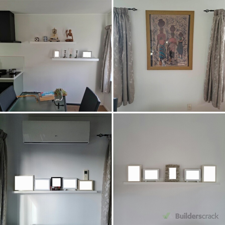 Shelf and picture installation