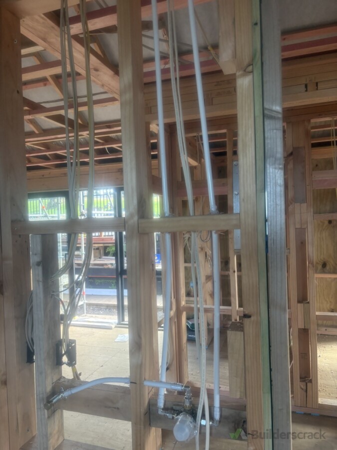 Pre pipe new house