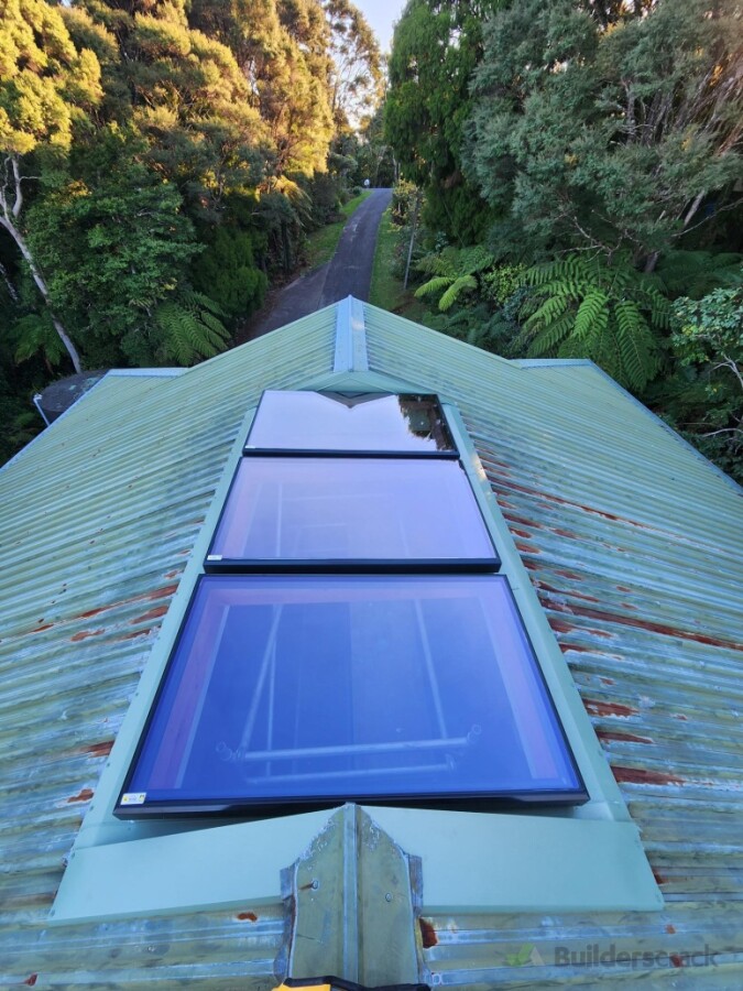 Replaced 3 old single skin domes with new thermally efficient double glazed glass units