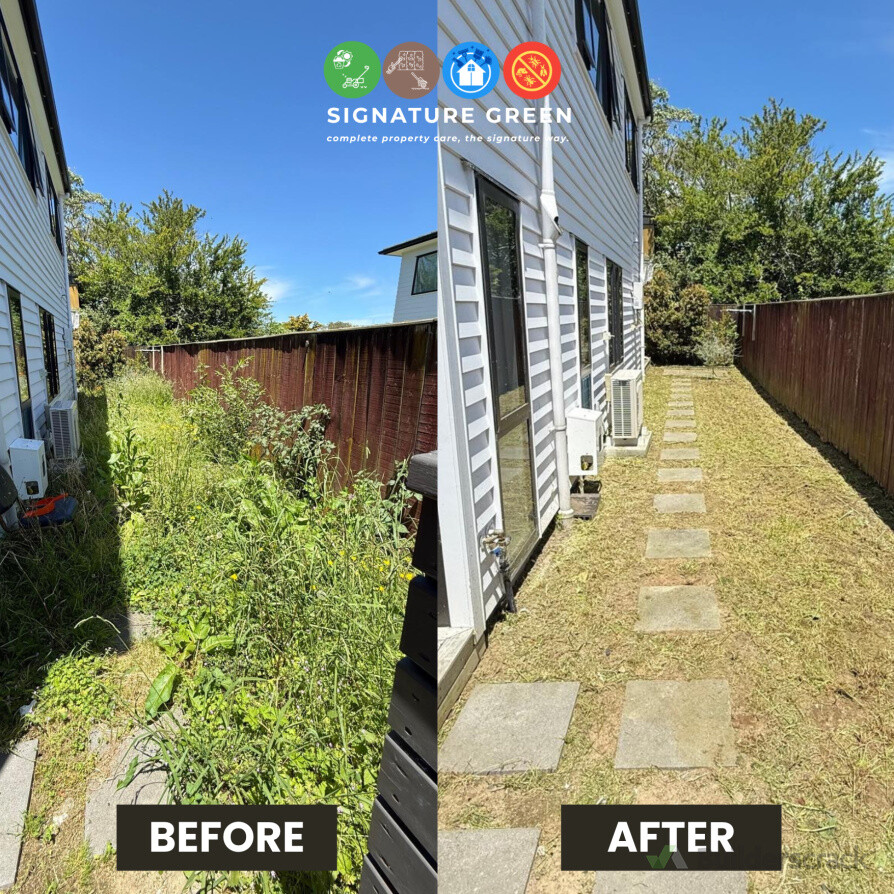 Overgrown garden cleared and pathway restored