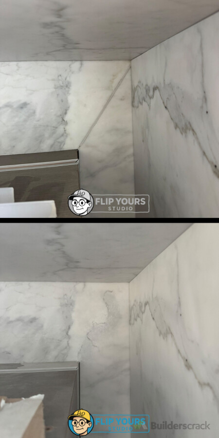 marble with natural vein matching