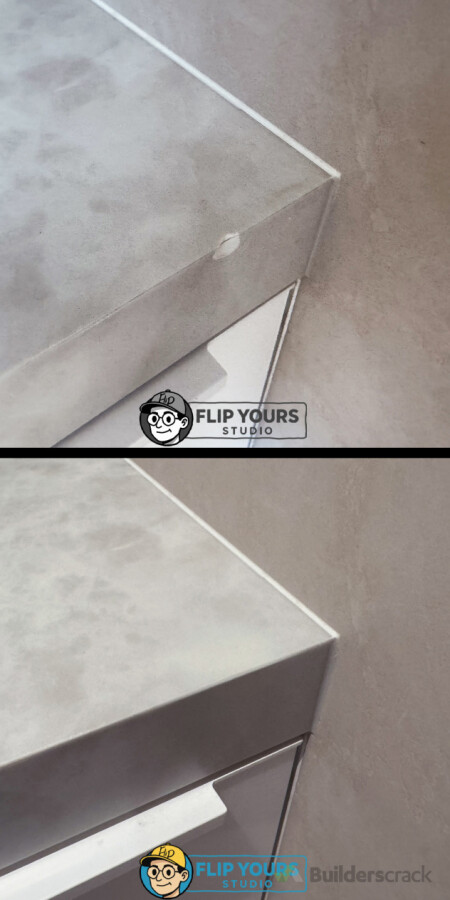 Stone benchtop corner repair