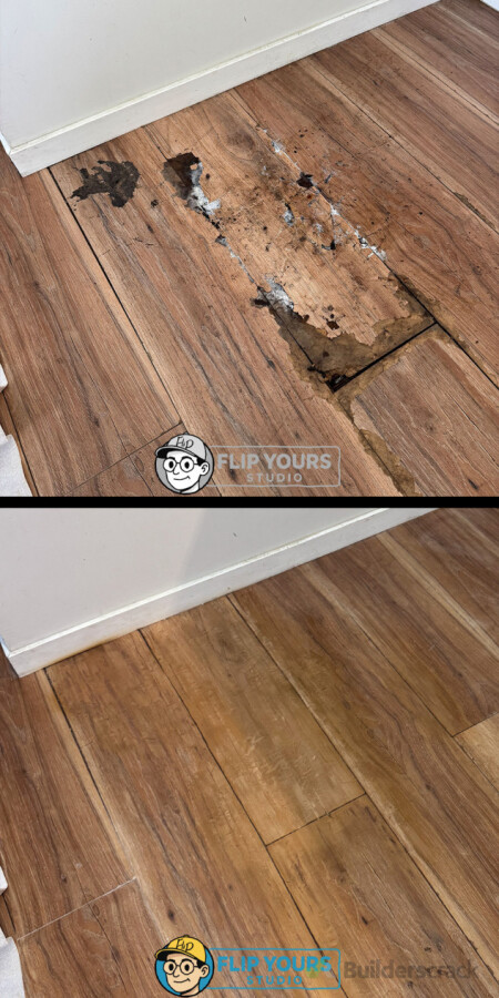 Timber floor repair grain and colour matching