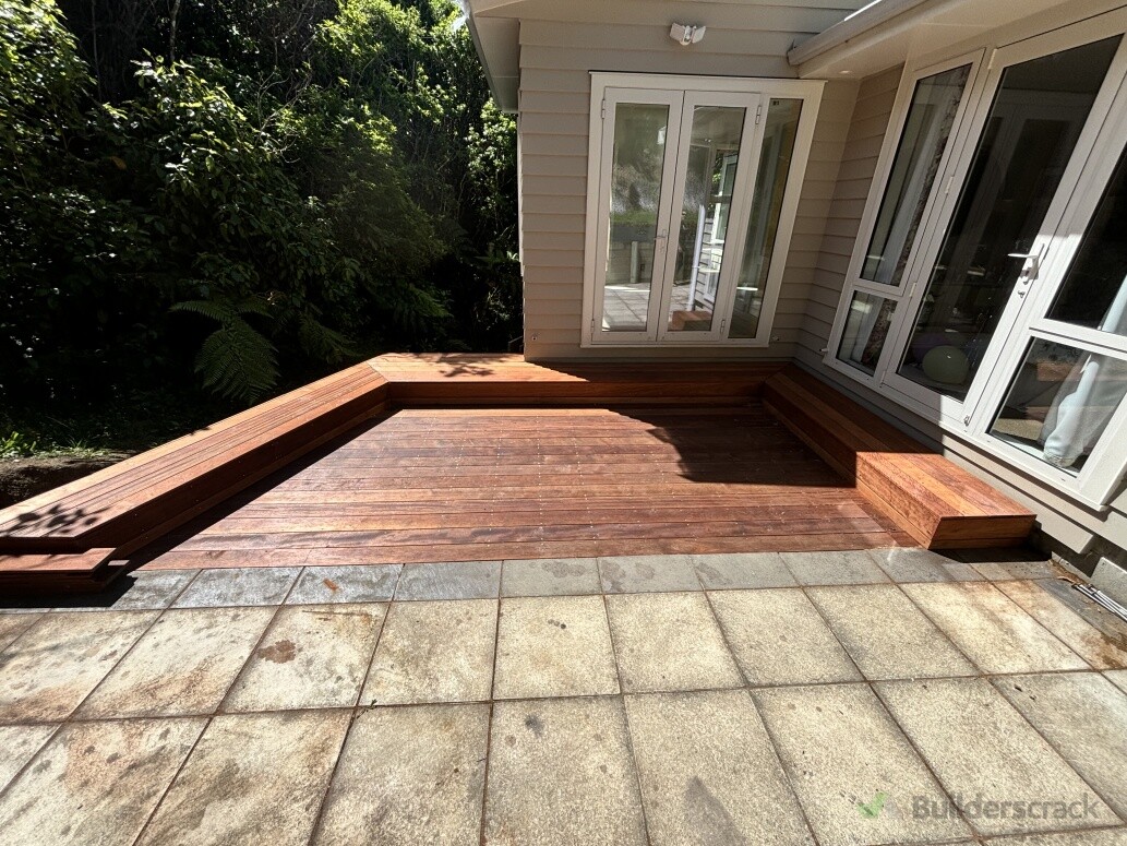 Hardwood decking and seating
