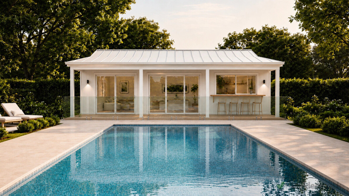 Pool House in Devonport, Auckland
