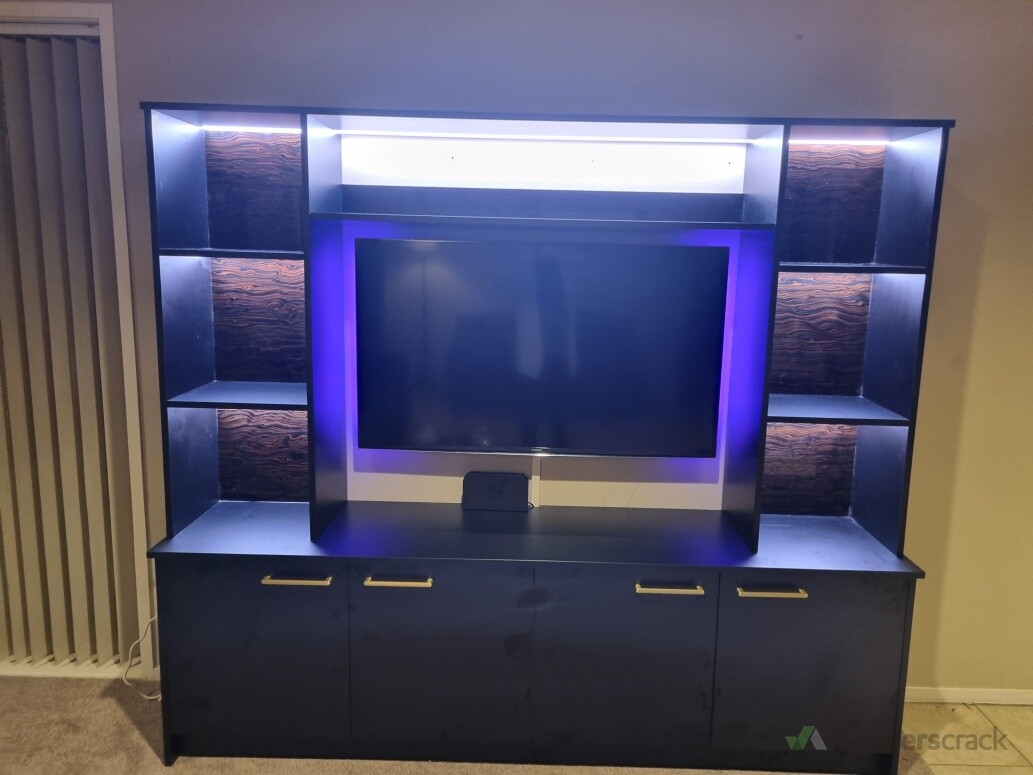 TV Entertainment unit with LED lighting