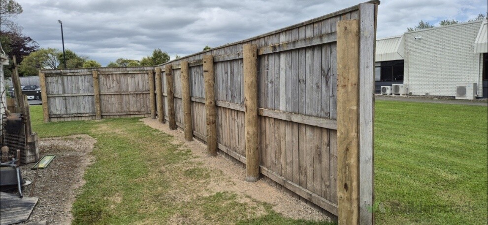 Post replacement using 200mm round posts for wind prone area