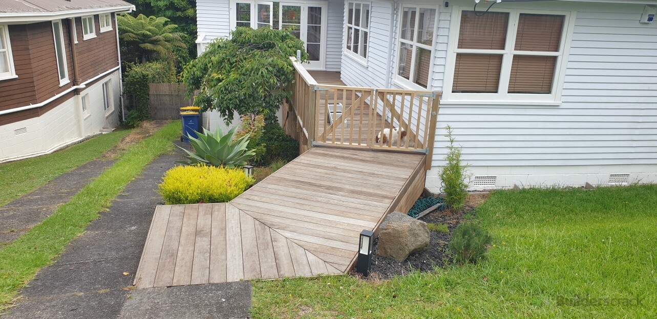 Deck, handrail, gate I did for some friends.