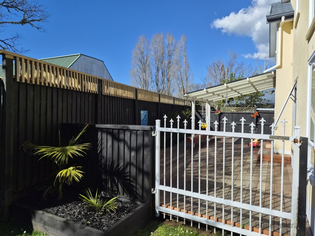 Deck I built, pergola I re-rooted painted, balustrade I came up with for client