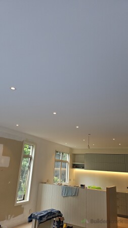 Installed modern LED downlights In kitchen area