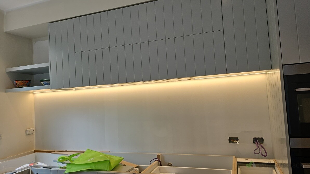 Installed modern LED in kitchen area
