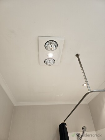 Installed bathroom extractor fan