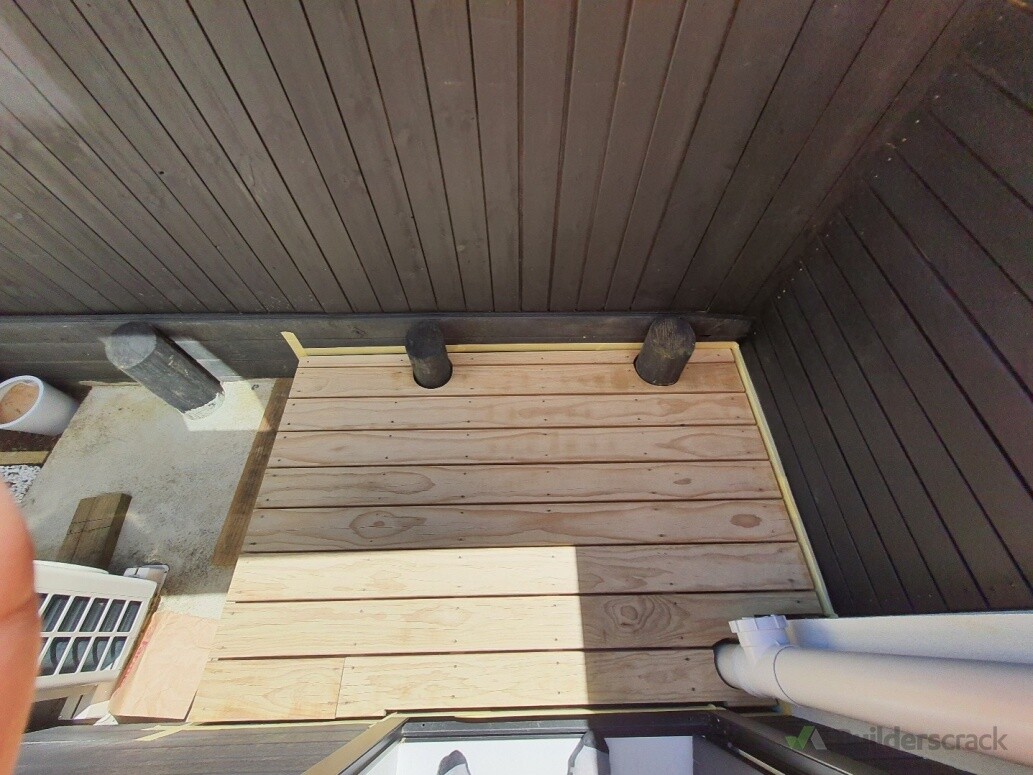 Prepped - deck clean and sanded