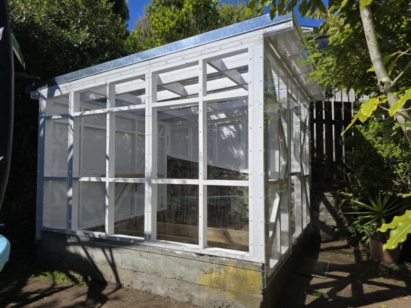 New green house over existing foundations
