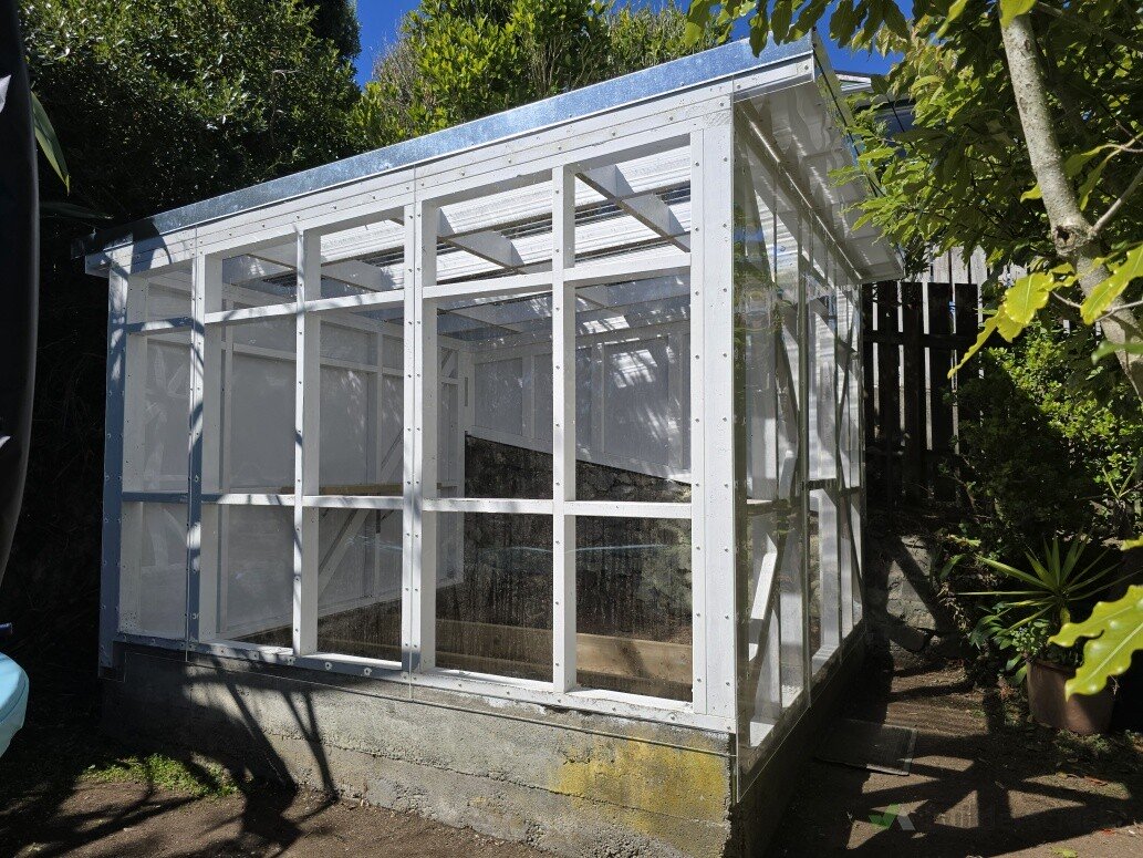 New green house over existing foundations