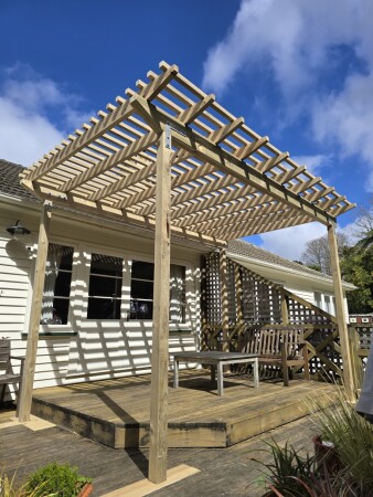 New open roofed pergola