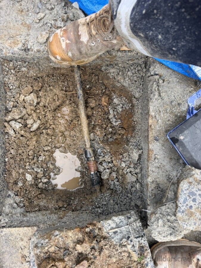 Cut & excavate leak