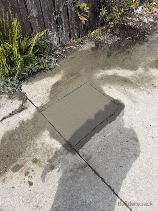 Reinstate concrete, job complete