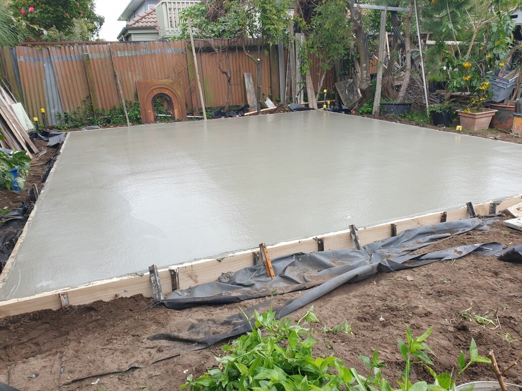 Concrete poured