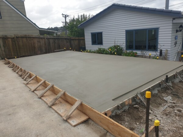 Concrete poured