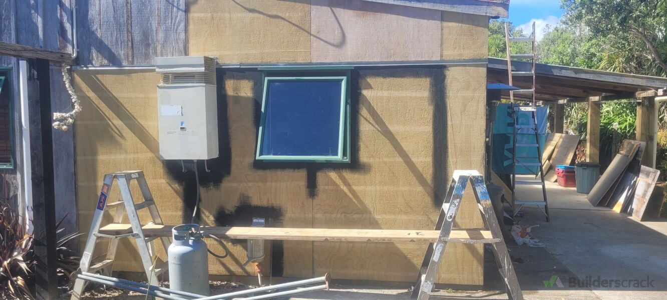 Removed old rooting cladding and added shadow clad plywood