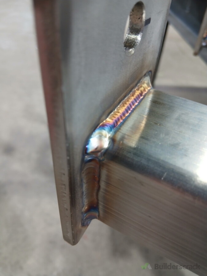 Stainless steel weld.