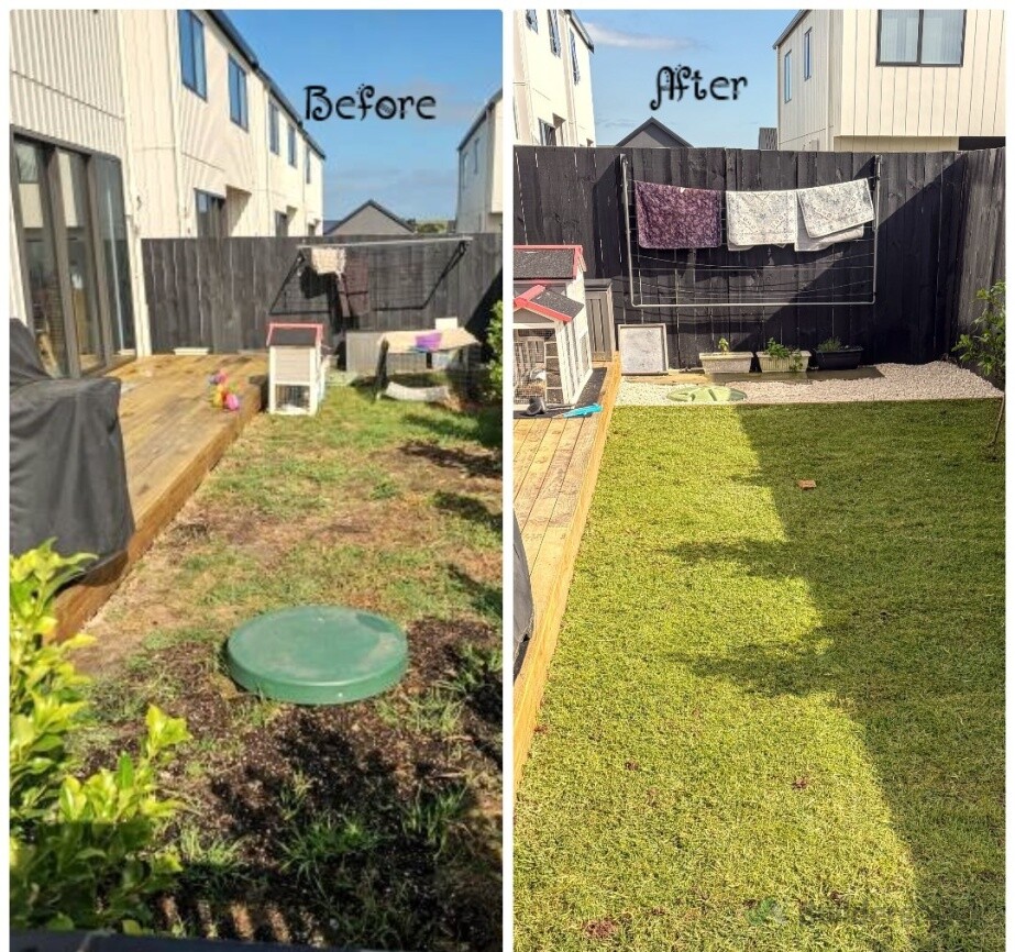 New Ready lawn installed for a smooth, fresh finish.