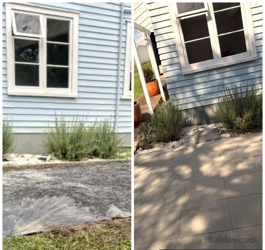 Pavers matching the existing layout for a seamless result.