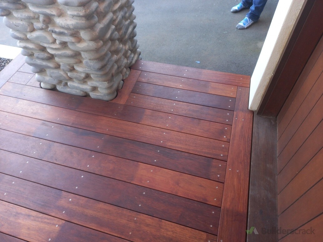 Entrance door decking, completed 21/09/26