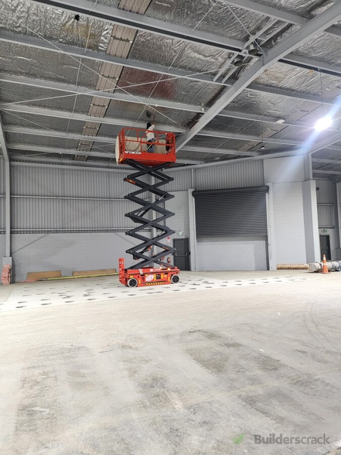 Complete Interior Warehouse including the roof purlins