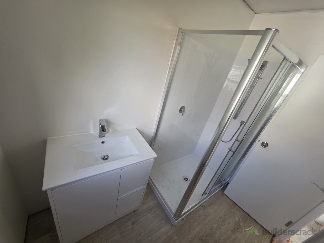 New shower and vanity