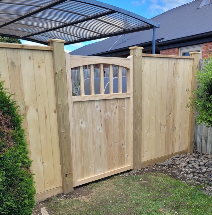 Timber fence and gate