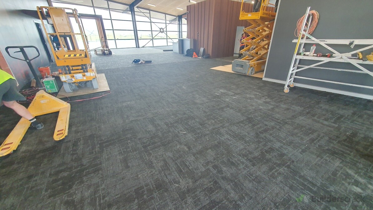 650sqm of carpet tiles and 50m of commercial vinyl at the new airport taupo