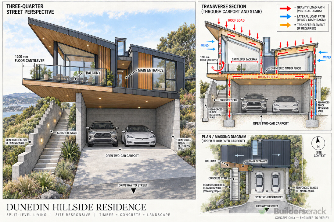 One of our concept examples, we can create 3D conceptual plans for new builds and renovations