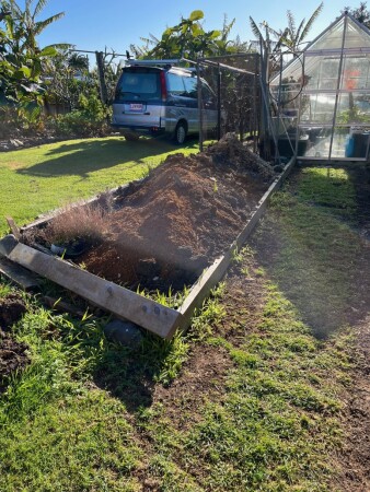 We stock piled up what we had dug out to be used for back fill and what was left was carted off to the clean fill tip