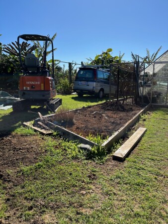 Excess dirt neatly removed like it had never been there